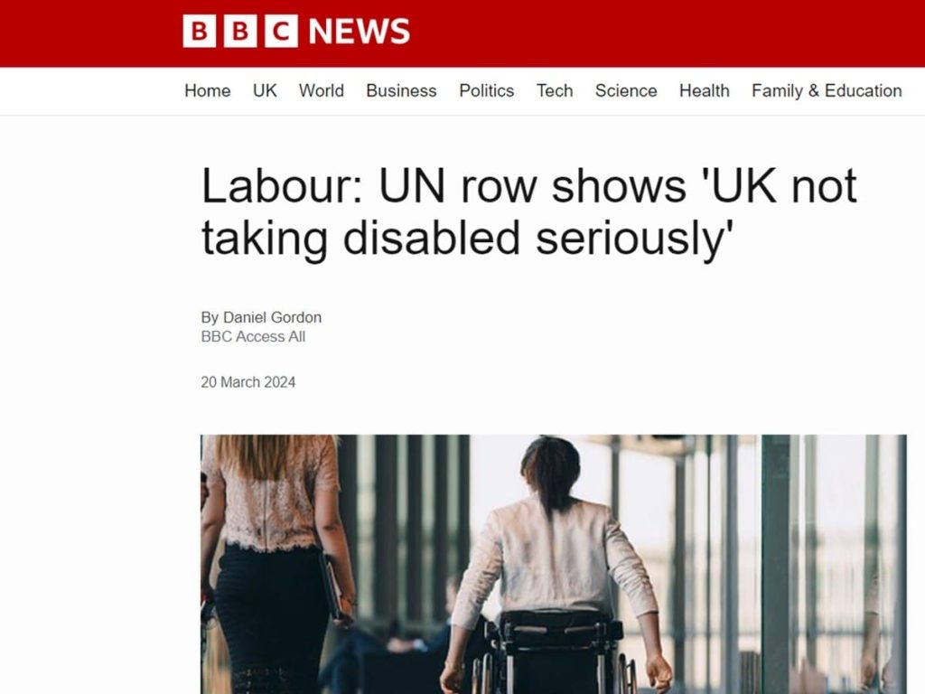 Read more about the article UNCRPD whitewashed by the BBC as disabled people speak out