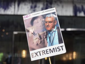 Read more about the article after Ofcom decision protesters target far-right TV station