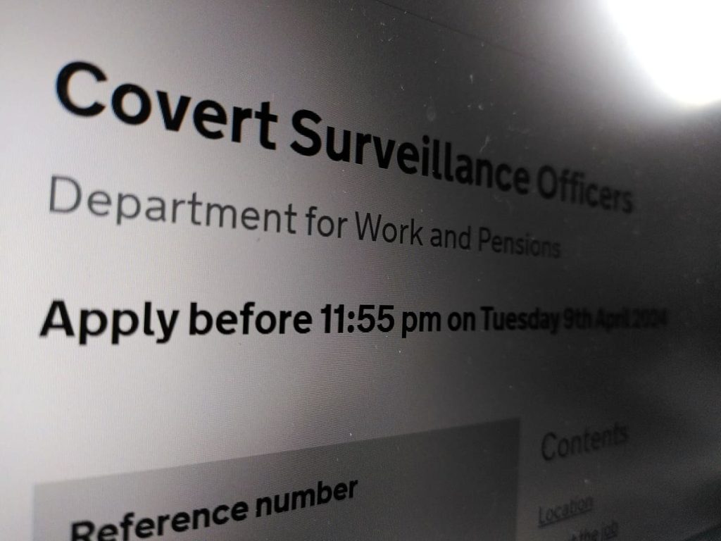 Read more about the article department hiring people to spy on claimants