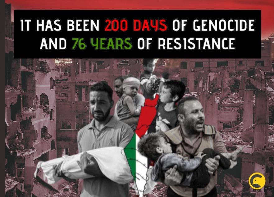 Read more about the article 200 days of genocide but 76 years of resistance