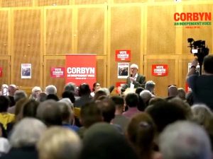 Read more about the article Corbyn launches general election campaign low budget but hopeful