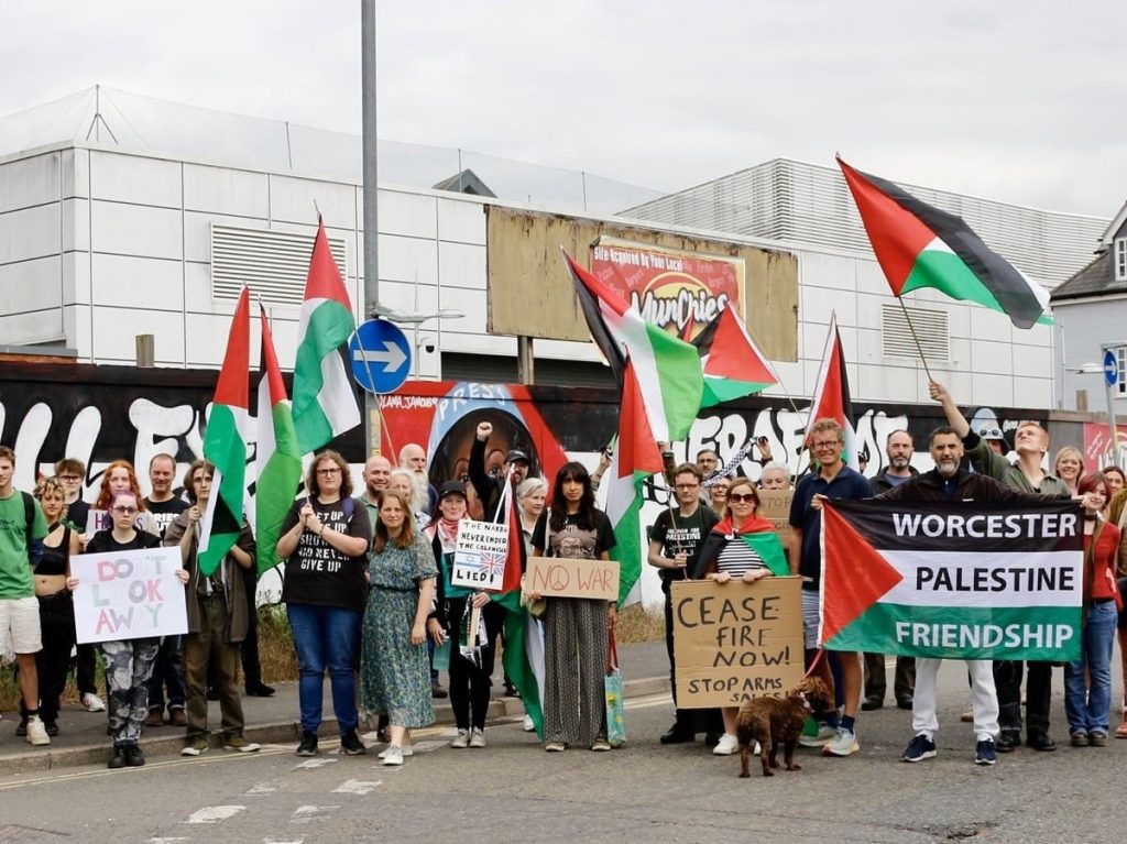 Read more about the article Worcester Palestine mural under threat from UK Lawyers for Israel