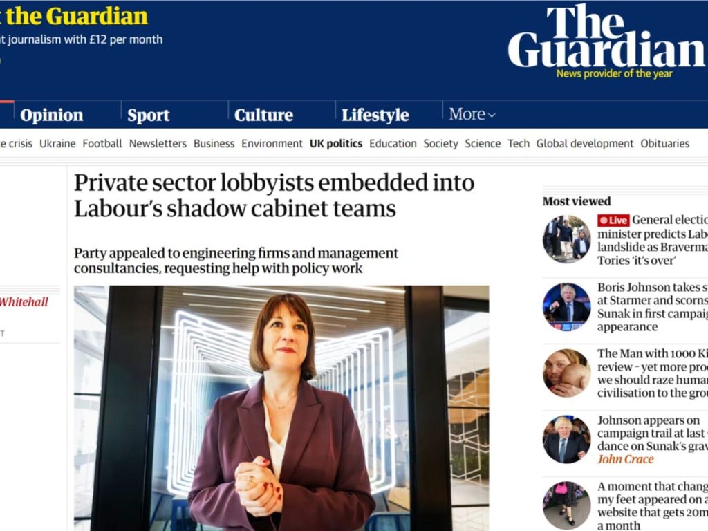 Read more about the article Guardian’s Labour lobbyist reveal too little, too late from liberal shill