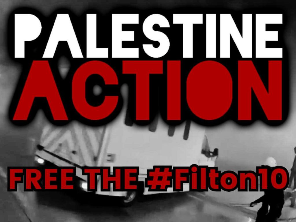 Read more about the article Palestine Action three more charged over Filton Elbit action