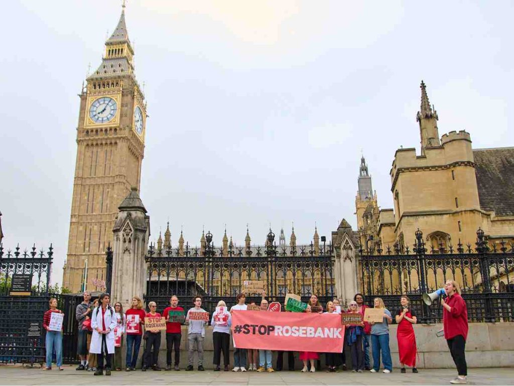 Read more about the article Rosebank protests hit the Labour government on first day back