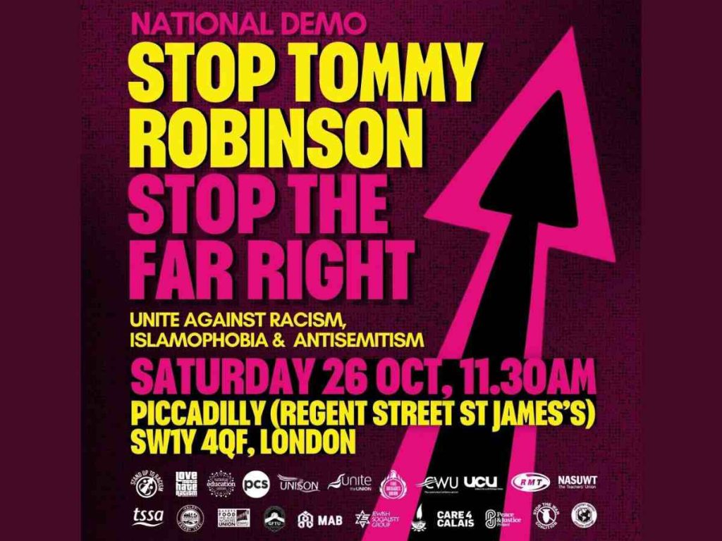 Read more about the article Stop The Far Right massive counter-rally against Robinson planned