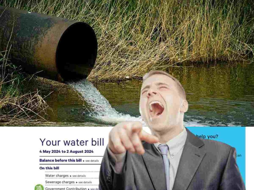 Read more about the article Water bills UP just as sewage is UP and boss’s bonuses UP, too