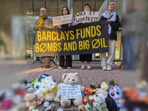 Read more about the article Barclays profits soar as protesters slam bank’s Israel complicity